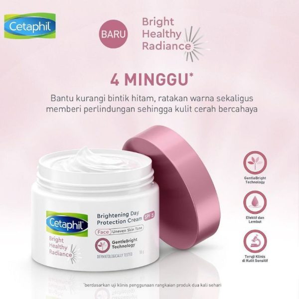 Cetaphil Brightening Day Protection Cream SPF 15 - 50 g| Day Cream for Dark Spots, Uneven Skin Tone| Niacinamide, Sea Daffodil| Fragrance-Free|