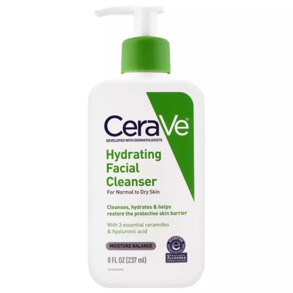 CeraVe Hydrating Facial Cleanser | Moisturizing Non-Foaming Face Wash with Hyaluronic Acid, Ceramides and Glycerin | Fragrance Free Paraben Free | 16 Fluid Ounce